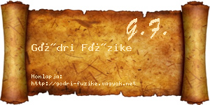 Gödri Füzike névjegykártya